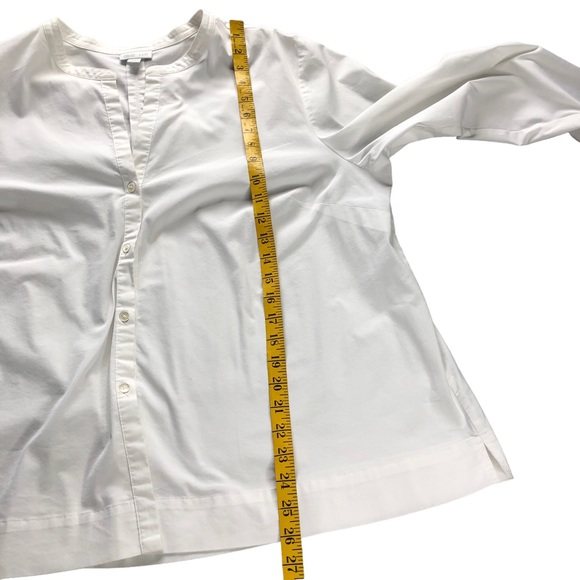 JJill Womens 2X White Shirt Collection Button Front Long Sleeve Top, open neck - Picture 8 of 10